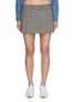 Main View - Click To Enlarge - MIU MIU - Prince Des Galles Belted Virgin Wool Mini Skirt