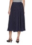 Back View - Click To Enlarge - MIU MIU - Polka Dot Pleated Silk Crepe Midi Skirt