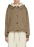 Main View - Click To Enlarge - YVES SALOMON - Lamb Fur Hood Short Parka Jacket