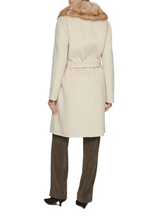 Back View - Click To Enlarge - YVES SALOMON - Fur Collar Belted Coat