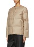 Detail View - Click To Enlarge - YVES SALOMON - Detachable Zibeline Collar Belted Puffer Jacket