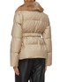 Back View - Click To Enlarge - YVES SALOMON - Detachable Zibeline Collar Belted Puffer Jacket