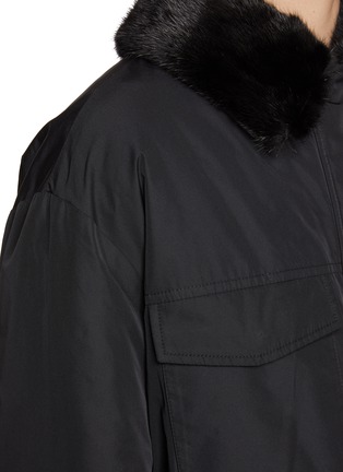  - YVES SALOMON - Mink Fur Collar Parka Coat