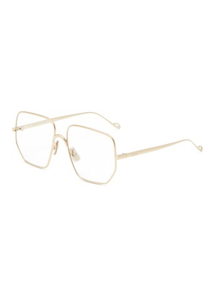 Main View - Click To Enlarge - LOEWE - Refined Metal Geometric Glasses