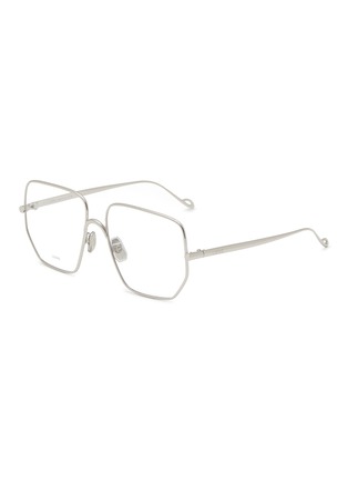 Main View - Click To Enlarge - LOEWE - Refined Metal Geometric Glasses