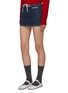 Detail View - Click To Enlarge - MIU MIU - Logo Embroidered Denim Mini Skirt