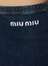  - MIU MIU - Logo Embroidered Denim Mini Skirt