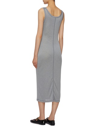 Back View - Click To Enlarge - MIU MIU - Bodycon Silk Midi Dress