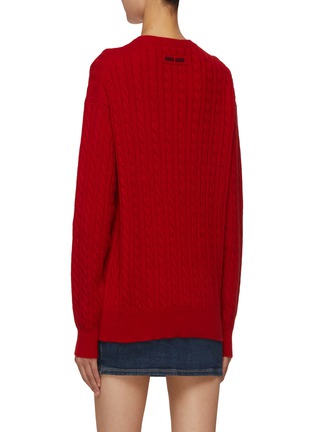 Back View - Click To Enlarge - MIU MIU - Cashmere Cable Knit Sweater