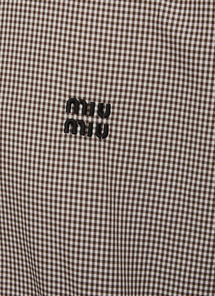  - MIU MIU - Cropped Vichy Poplin Shirt