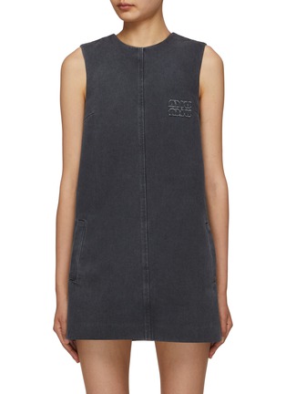 Main View - Click To Enlarge - MIU MIU - Drill Denim Mini Dress