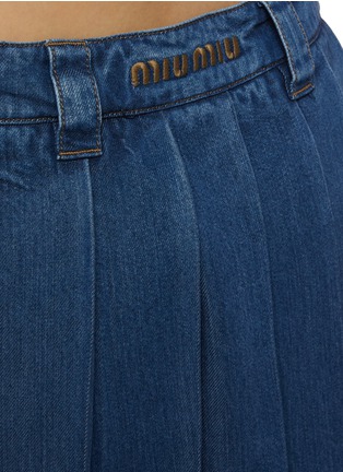  - MIU MIU - Pleated Denim Mini Skirt