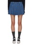 Main View - Click To Enlarge - MIU MIU - Pleated Denim Mini Skirt