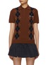 Main View - Click To Enlarge - MIU MIU - Argyle Knit Cashmere Polo Shirt