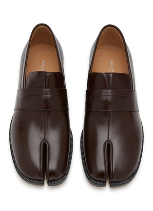 Detail View - Click To Enlarge - MAISON MARGIELA - Tabi Abrasivato Leather Loafers