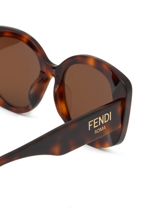 Detail View - Click To Enlarge - FENDI - Fendi Roma Round Acetate Sunglasses