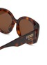 Detail View - Click To Enlarge - FENDI - Fendi Roma Round Acetate Sunglasses