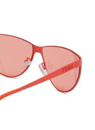 Detail View - Click To Enlarge - FENDI - Fendi Cut Out Metal Cat Eye Sunglasses