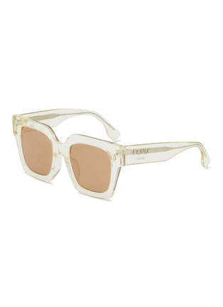 Main View - Click To Enlarge - FENDI - Fendi Roma Round Acetate Sunglasses