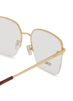 Detail View - Click To Enlarge - FENDI - Metal Square Frame Optical Glasses