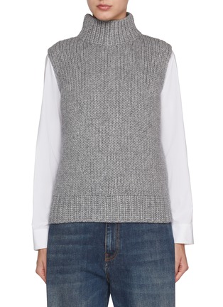 Main View - Click To Enlarge - FABIANA FILIPPI - Open Back Turtleneck Knit Vest