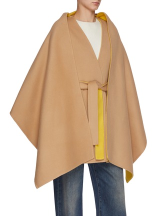 Detail View - Click To Enlarge - FABIANA FILIPPI - Detachable Scarf Belted Wool Cashmere Coat