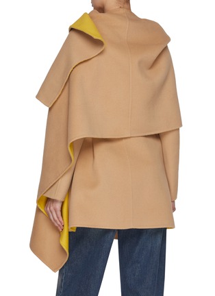 Back View - Click To Enlarge - FABIANA FILIPPI - Detachable Scarf Belted Wool Cashmere Coat