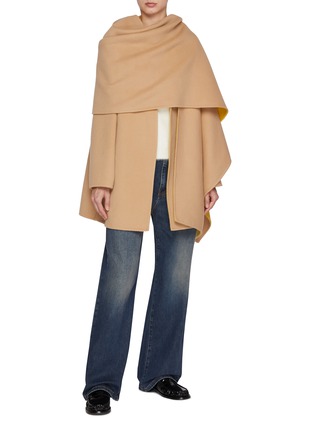 Figure View - Click To Enlarge - FABIANA FILIPPI - Detachable Scarf Belted Wool Cashmere Coat