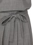  - FABIANA FILIPPI - Cap Sleeve Belted Wool Blend Flannel Dress