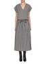 Main View - Click To Enlarge - FABIANA FILIPPI - Cap Sleeve Belted Wool Blend Flannel Dress