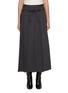 Main View - Click To Enlarge - FABIANA FILIPPI - Pleated Pinstripe Wool Flannel Skirt