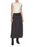 Figure View - Click To Enlarge - FABIANA FILIPPI - Pleated Pinstripe Wool Flannel Skirt