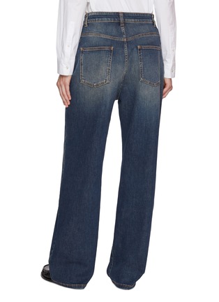 Back View - Click To Enlarge - FABIANA FILIPPI - Monili Trim Dark Wash Jeans