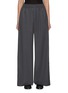 Main View - Click To Enlarge - FABIANA FILIPPI - Elasticated Wide Leg Wool Blend Flannel Pants