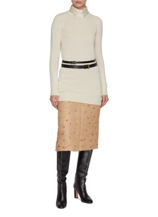 Figure View - Click To Enlarge - FABIANA FILIPPI - Embellished Shirt Collar Sweater