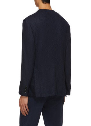 Back View - Click To Enlarge - BRIONI - Double Breasted Collarless Cashmere Blazer