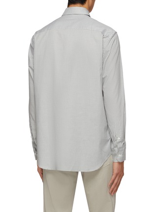 Back View - Click To Enlarge - BRIONI - Hidden Button Point Collar Cotton Shirt