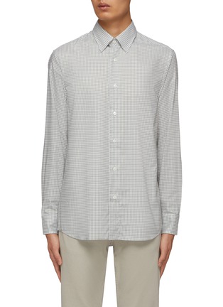 Main View - Click To Enlarge - BRIONI - Hidden Button Point Collar Cotton Shirt