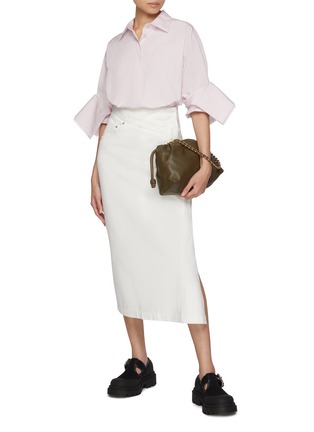 Figure View - Click To Enlarge - LOEWE - Layered Cuff Cotton Turn-Up Shirt