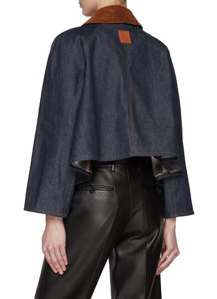 Back View - Click To Enlarge - LOEWE - Trapeze Dark Washed Denim Jacket