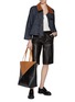 Figure View - Click To Enlarge - LOEWE - Trapeze Dark Washed Denim Jacket