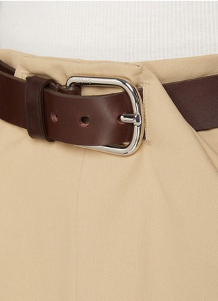  - LOEWE - Belted Draped Cotton Skirt