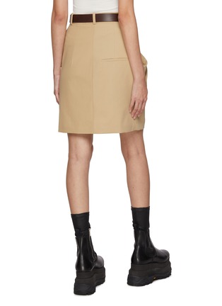 Back View - Click To Enlarge - LOEWE - Belted Draped Cotton Skirt