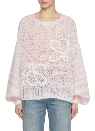 Main View - Click To Enlarge - LOEWE - Anagram Mohair Blend Knit Sweater