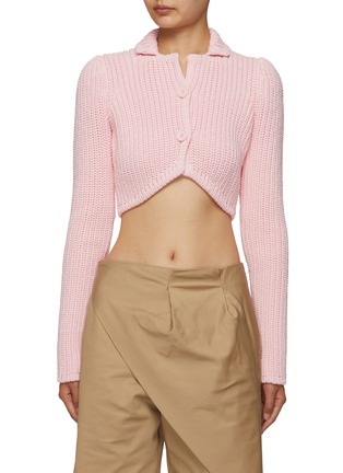 Main View - Click To Enlarge - LOEWE - Cropped Knit Jacket