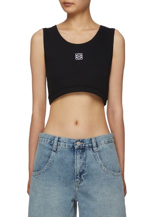 Main View - Click To Enlarge - LOEWE - Cropped Anagram Tank Top