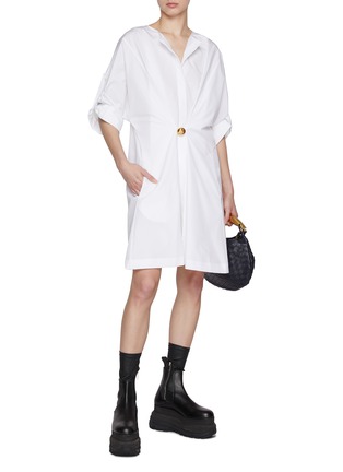 Figure View - Click To Enlarge - LOEWE - Pebble Cotton Shirt Dress