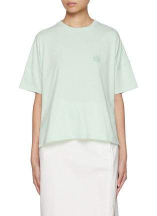 Main View - Click To Enlarge - LOEWE - Boxy Logo Cotton T-Shirt