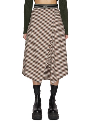 Main View - Click To Enlarge - LOEWE - Logo Waist Asymmetrical Skirt