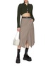 Figure View - Click To Enlarge - LOEWE - Logo Waist Asymmetrical Skirt